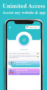 صفحه وصل شدن موفقانه فیلتر شکن Ava VPN با یک لمس برای باز کردن سریع تیک تاک و یوتیوب.