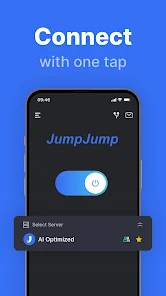 راهنمای دکمه اتصال و روشن کردن فیلتر شکن JumpJumpVPN